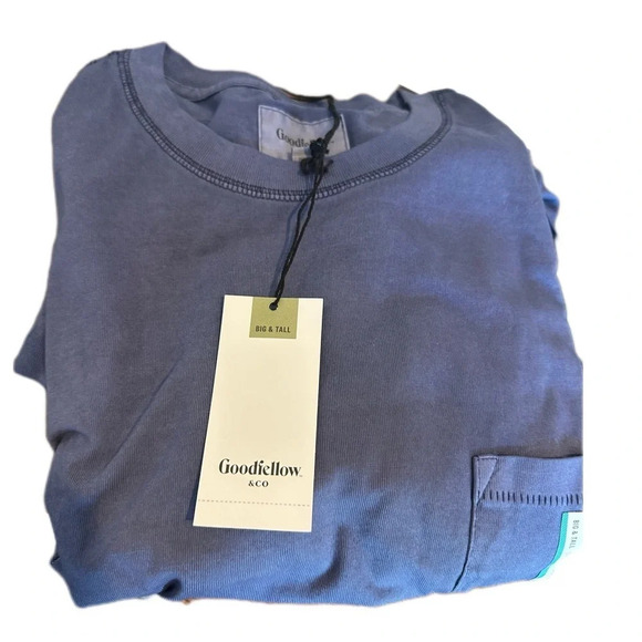 Goodfellow Blue Longsleeve Pocket Tee 3XB​ - Picture 3 of 3